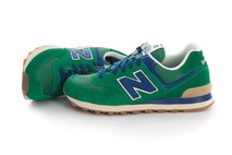Зеленые женские кроссовки New Balance 574 на каждый день